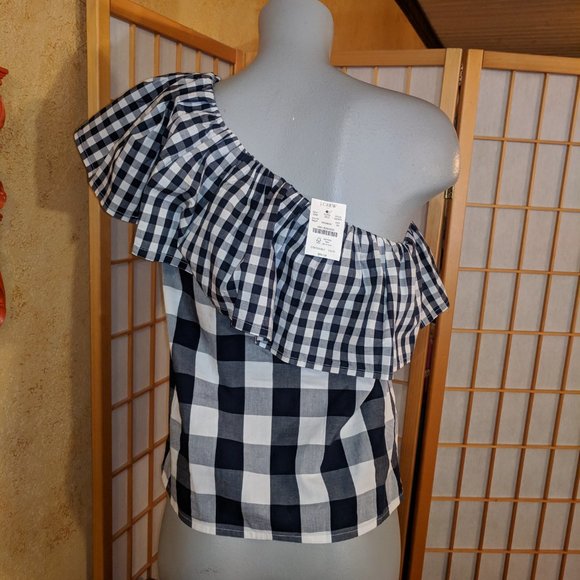 J. Crew, NEW with tags, asymmetrical top, size 00. - Picture 4 of 7